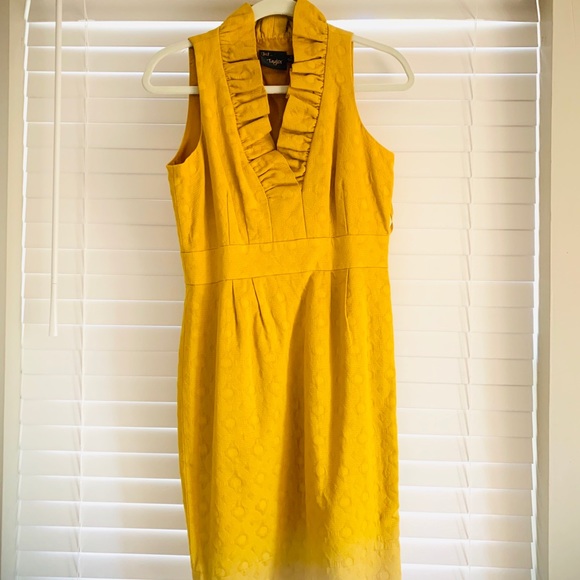 Just...Taylor Size 4 Mustard Yellow Dress - Picture 2 of 6
